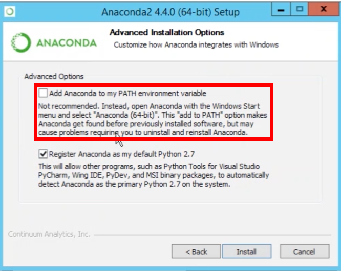 Add Anaconda to my PATH environment variable